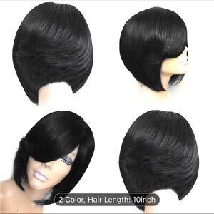 Black Short Bob Wig for Women - Sleek 10-inch Style